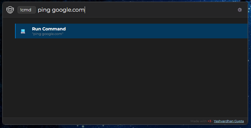 Terminal Command Execution